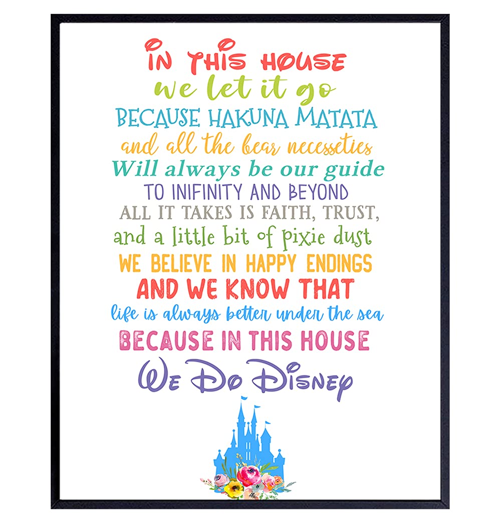 Quotes - Wall Art - Wall Decor - Hakuna Matata - Inspirational Gifts for Women - Mickey, Walt World Mouse, Toy Story, Lion King, Frozen, Jungle Book