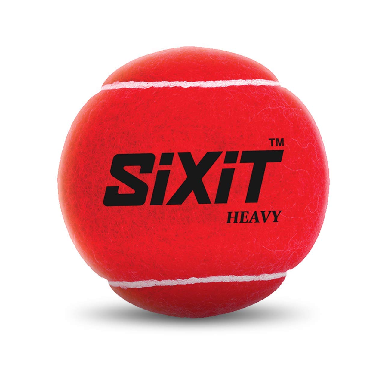 SiXiT Cricket Tennis Ball Green Heavy - Pack of 6||Rubber Ball for Cricket|| Red