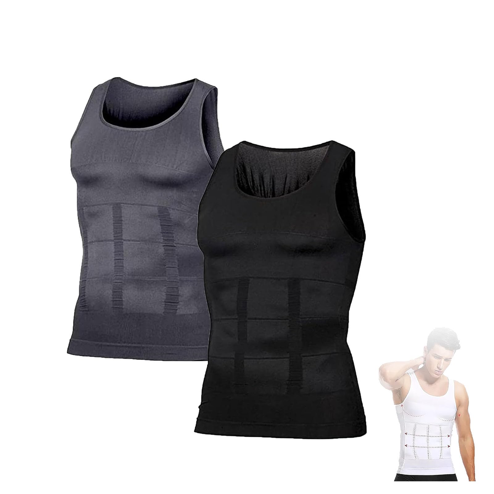 Sculptcore - Men's Body Shaper, Mens Body Shaper Slimming Shirt, Shaperluv Men Shaper Tank, Male Shaper Tanktop, Male Body Shaper Vest, Shaper Luv Tank Top for Men