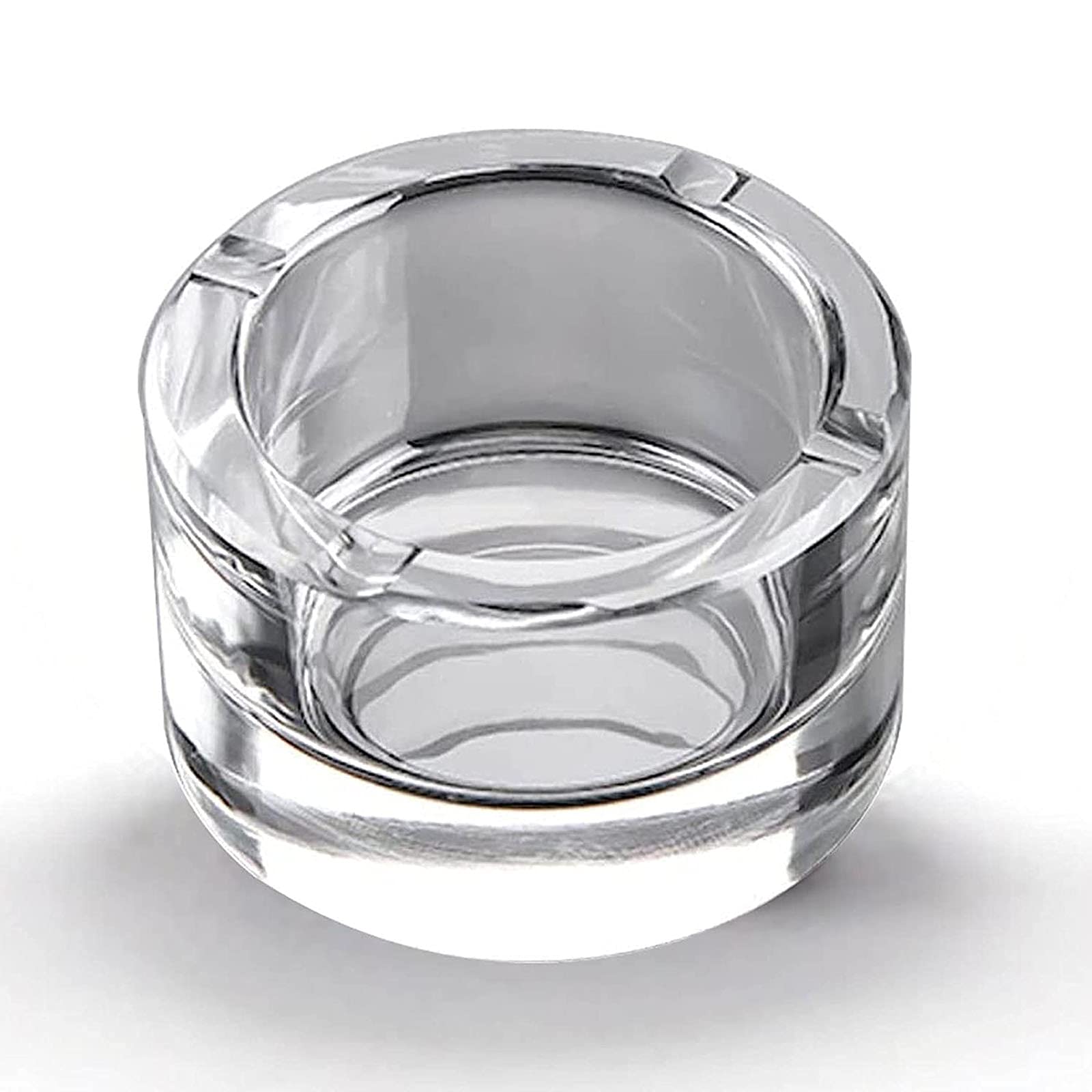 Crystal glass ashtray cigarette ashtray outdoor ashtray round ashtray portable ashtray suitable for indoor and outdoor use