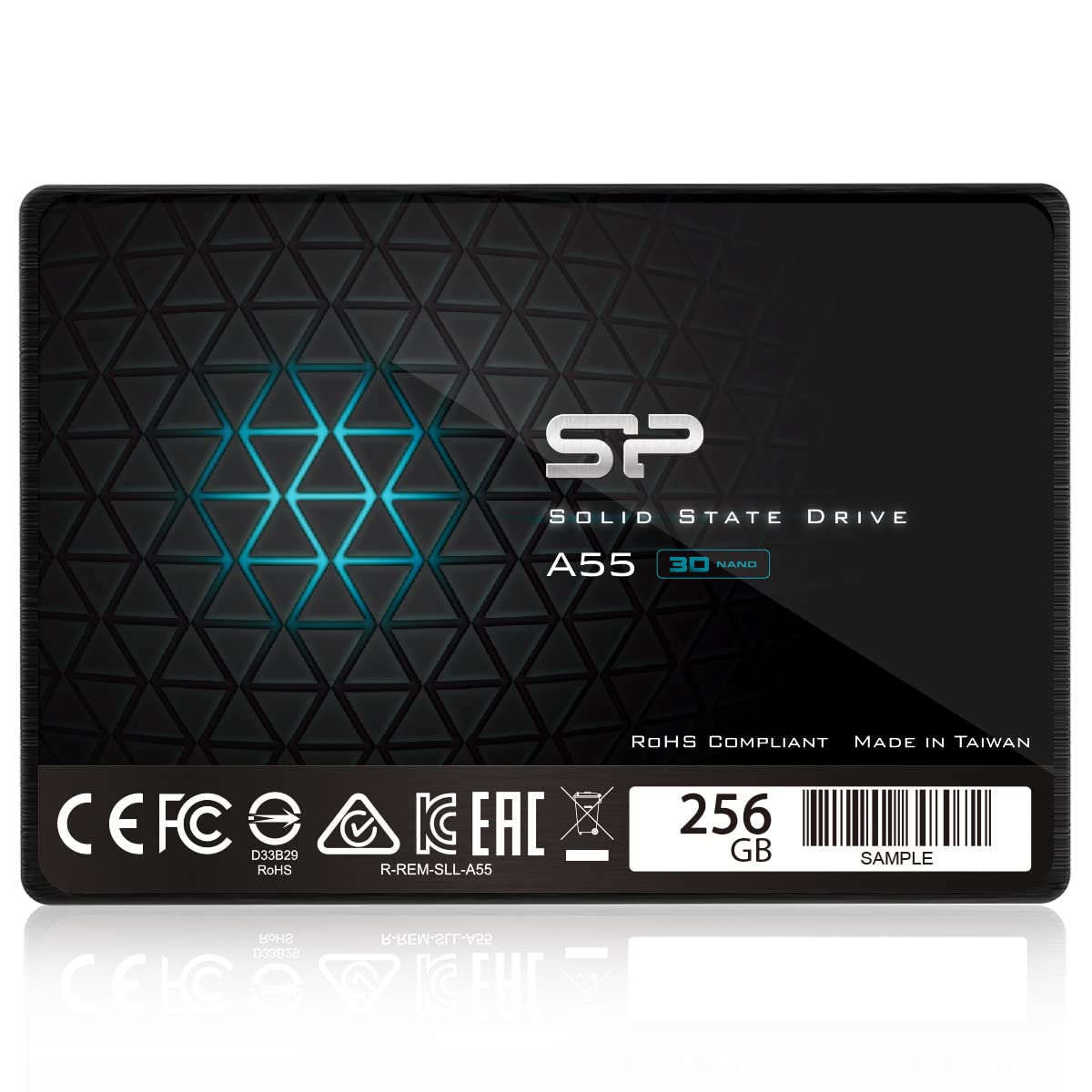 SP Silicon Power,SP 256GB SSD 3D NAND A55 SLC Cache Performance Boost SATA III 2.5" 7mm (0.28") Internal Solid State Drive (SP256GBSS3A55S25)