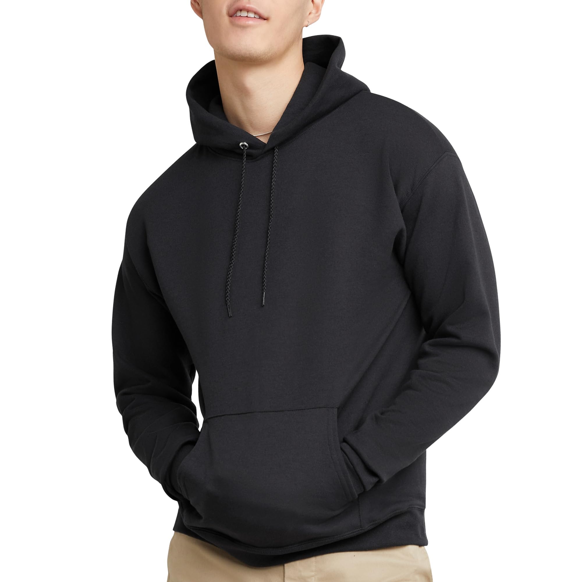 Hanes Men's EcoSmart Hoodie, Midweight Fleece, Pullover Hooded Sweatshirt