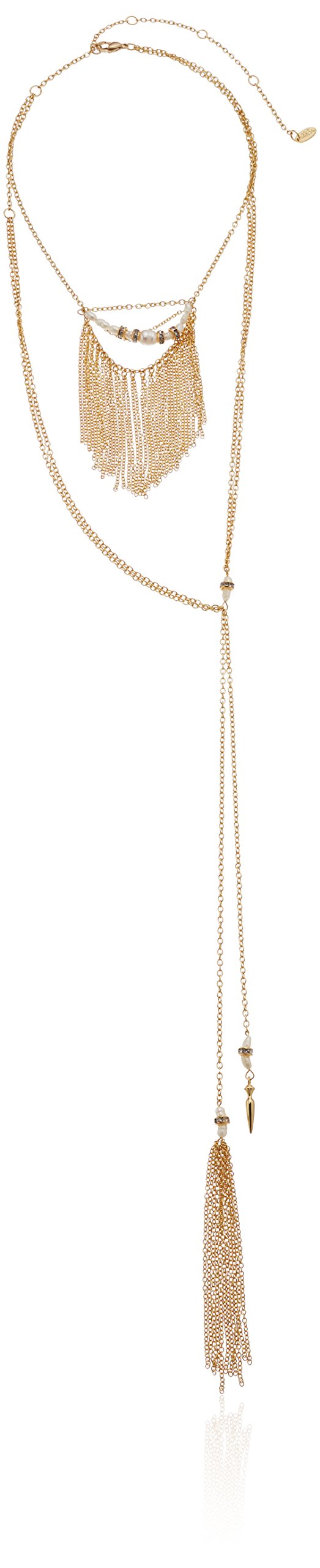 EttikaGreta Gatsby Pearl And Gold Necklace