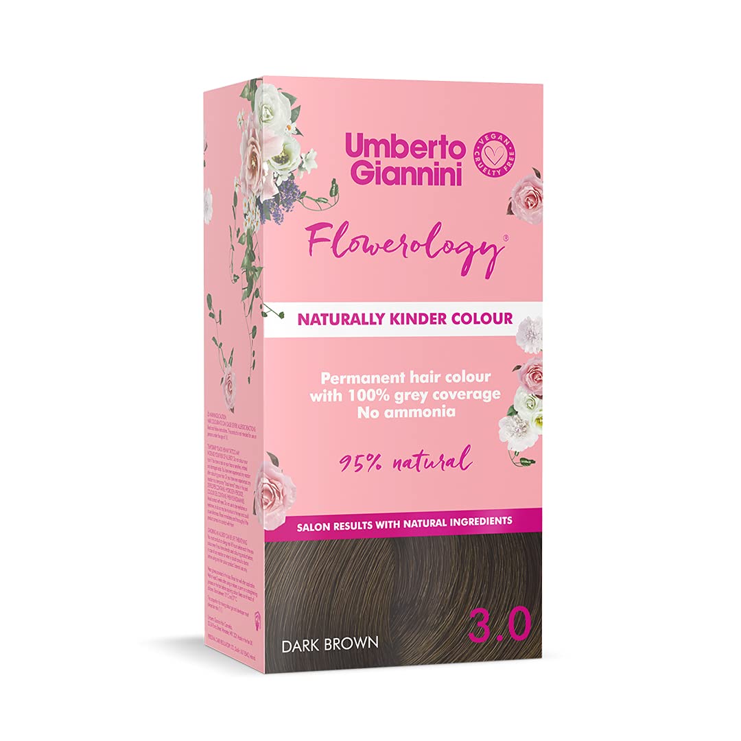 Umberto Giannini Flowerology Naturally Kinder Vegan Colour Dark Brown 3.0 Cruelty Free