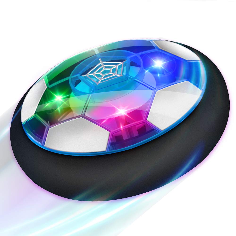 GrowslandKids Hover Soccer Ball Gift Boys Girls Age 3,4,5,6,7,8,9-12 Year Old Rechargeable Air Power Sport Football Game Colorful LED Light & Foam Bumpers Indoor Outdoor Disk Toy