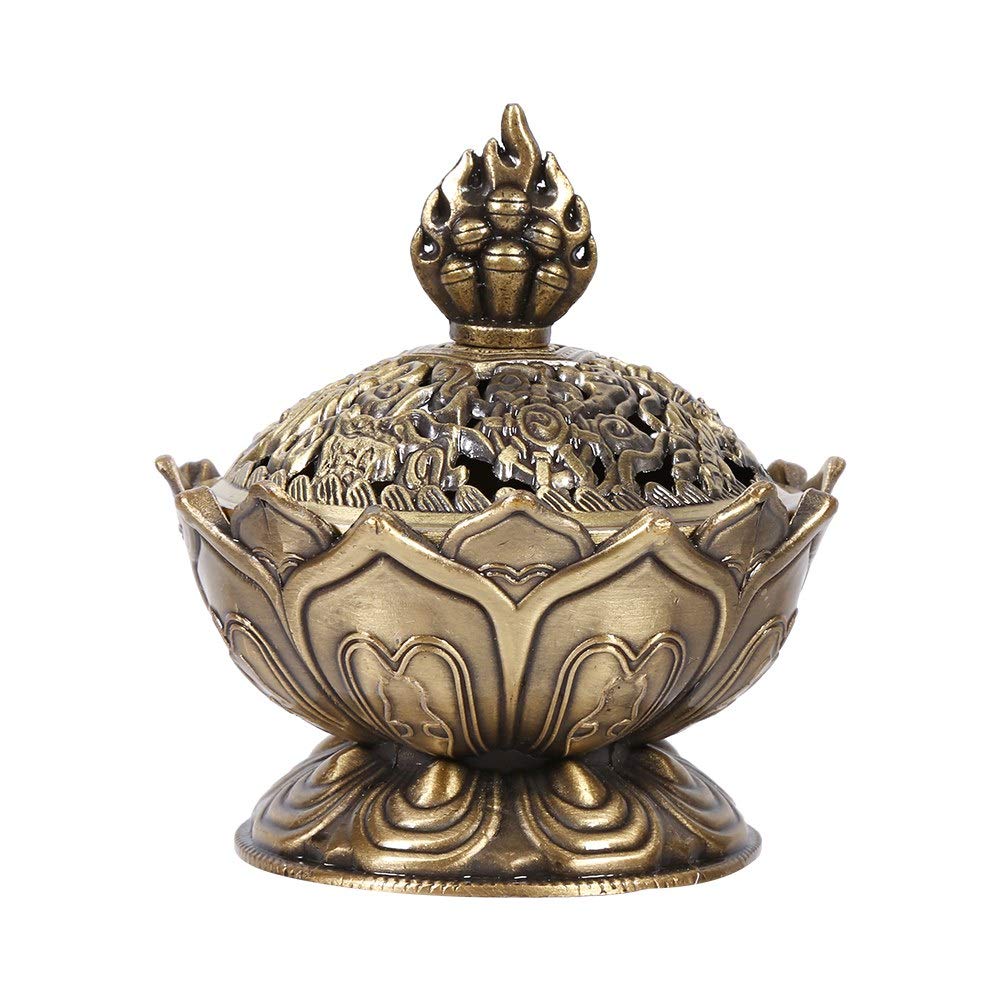 2 Colors Incense Incense Holder, Elegant Decoration for Home (Bronze)