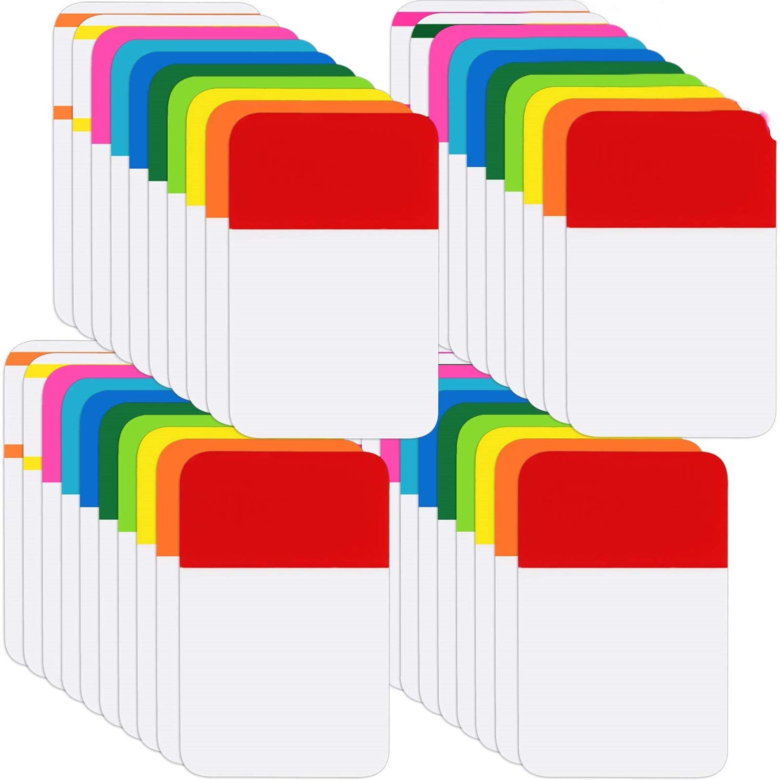 800 Pieces File Tabs Sticky Index Tabs, Writable and Repositionable Filing Tabs Flags for Pages or Book Markers, Reading Notes, Classify Files, 40 Sets (12 Colors, 1 Inch)