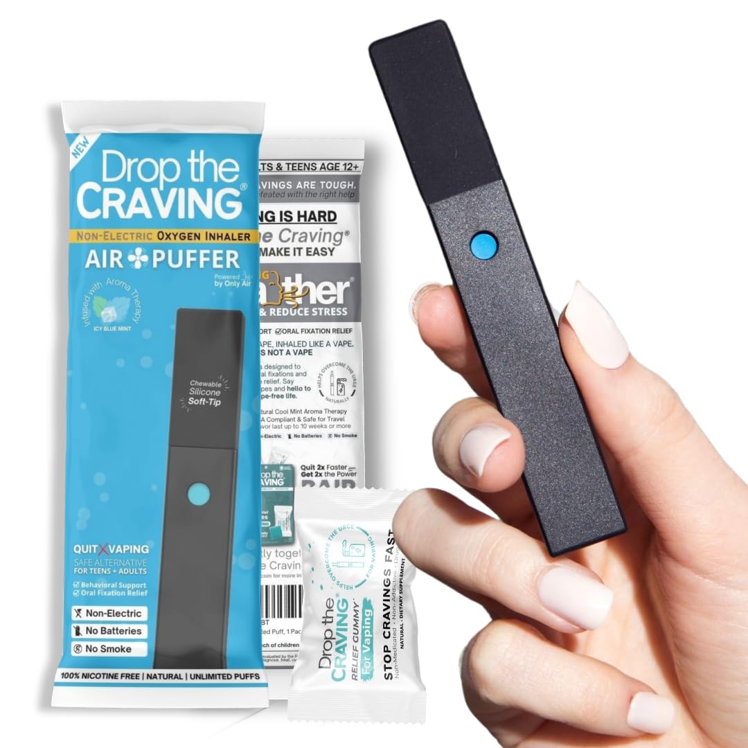 Quit Smoking air Inhaler Behavioral Support to Overcome Cravings and Replace The Habit of Holding Feel or Puff (Unlimited Puff, 1 Pack)