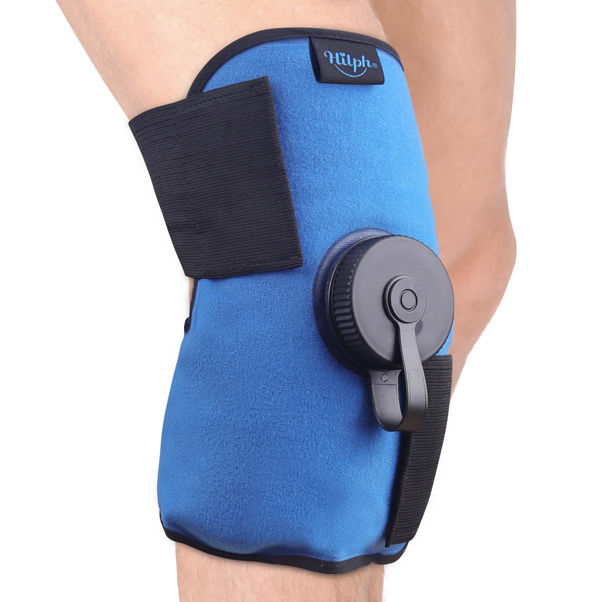 Hilph Ice Pack Bag Wrap for Knee Injuries, Reusable Fillable Ice Cold Pack Wrap Around Entire Knee for Pain Relief, Knee Replacement Surgery, Meniscus Tear, Wide Mouth No-Leak, No Condensation