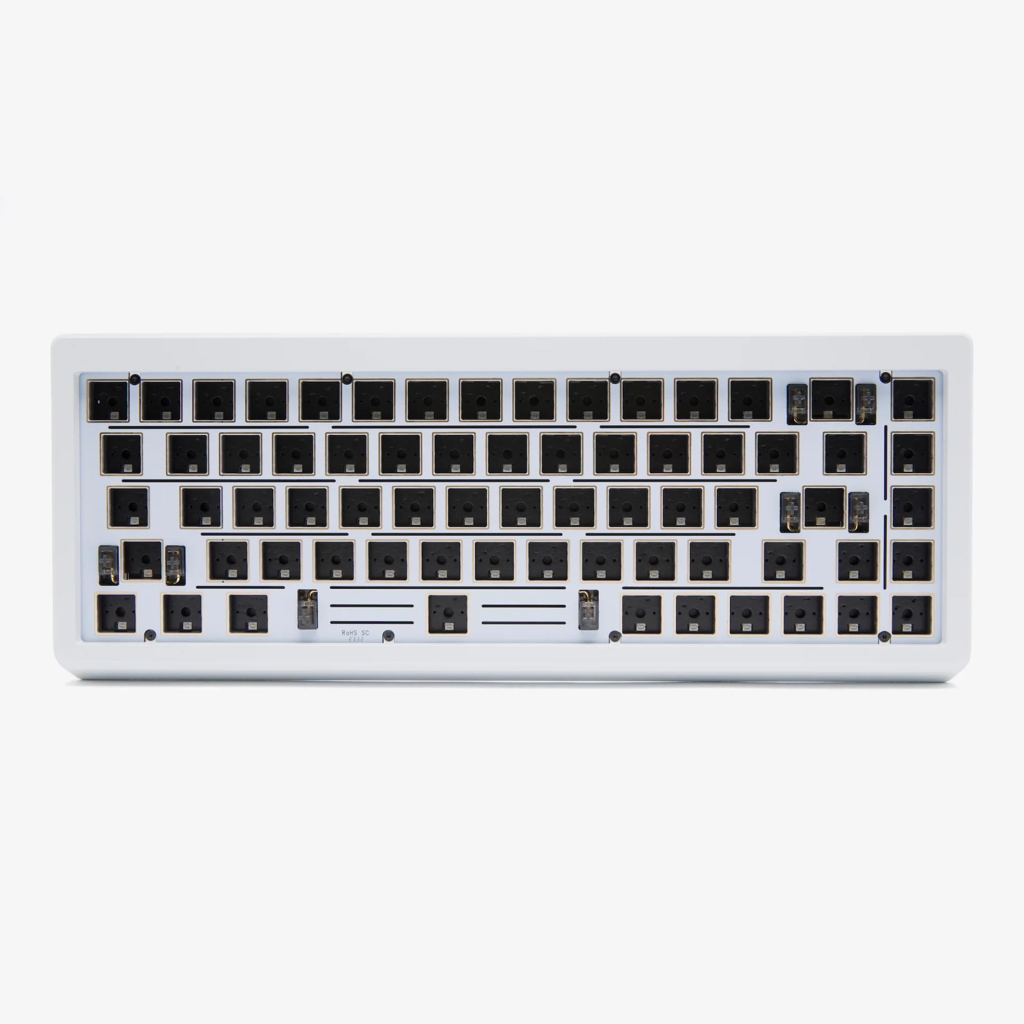 HigroundSummit 2.0-65% Barebone Kit - White, Wired Mechanical Gaming Keyboard Frame, Full CNC Aluminum Case, South-Facing RGB Lightning, Gasket-Mounted Design, Triple Dampening, Hot Swappable