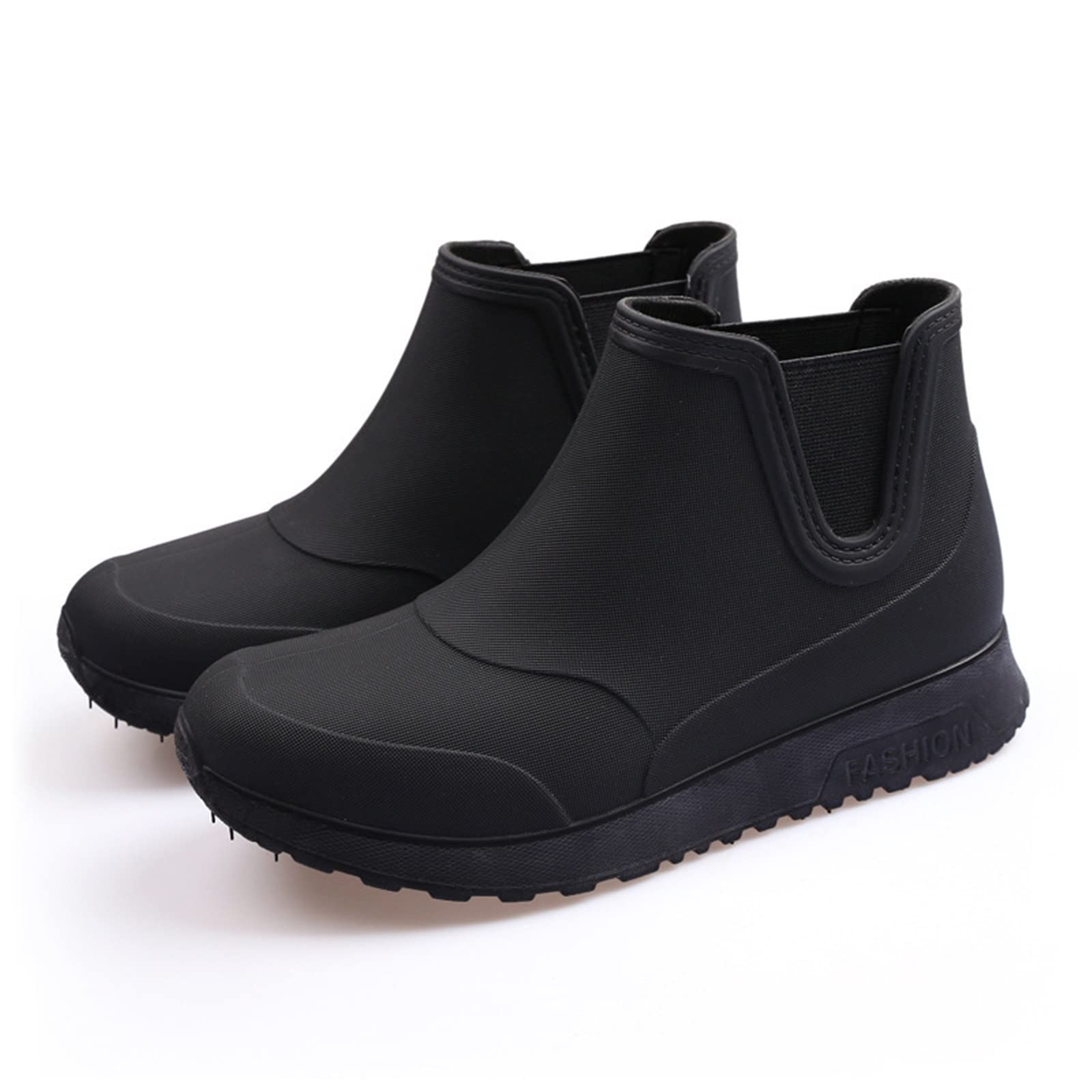 BUYUPAquashoes Black Rain Shoes Platform Autumn And Winter Boots (Size : 40)