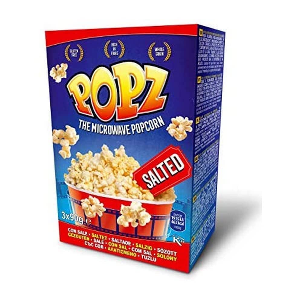 Popz - Microwave Popcorn Salted Flavour (3packx90g) 270g