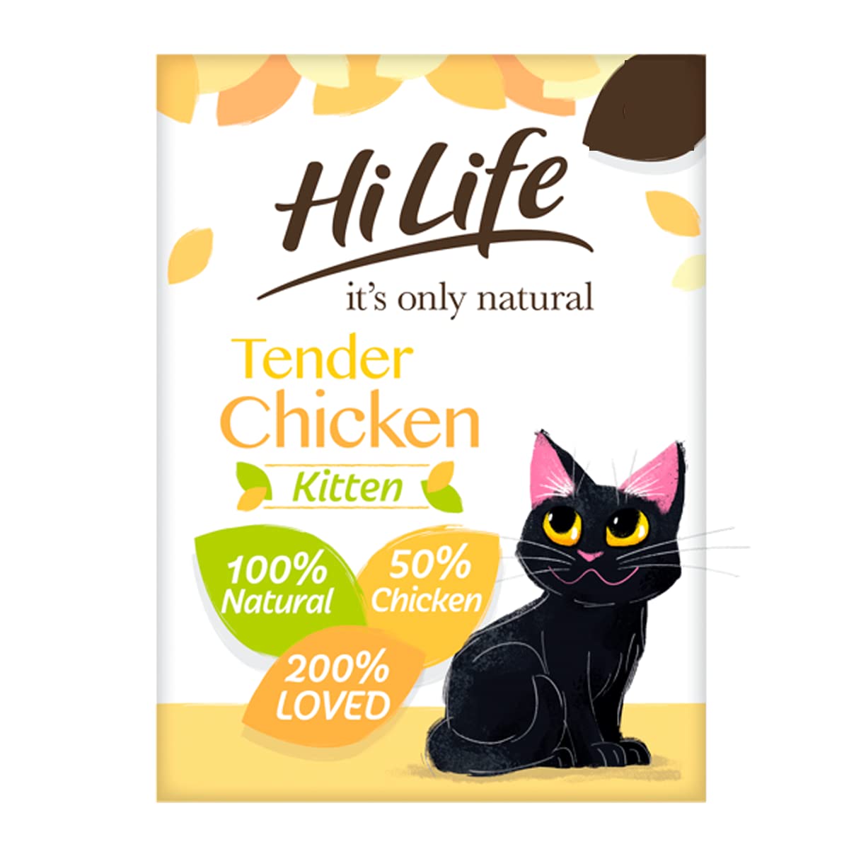 HiLife it's only natural Complete Wet Kitten Food (1 to 12 months), Tender Chicken Pate, Grain Free & Made With 100% Natural Ingredients (32 Pouches x 70g)