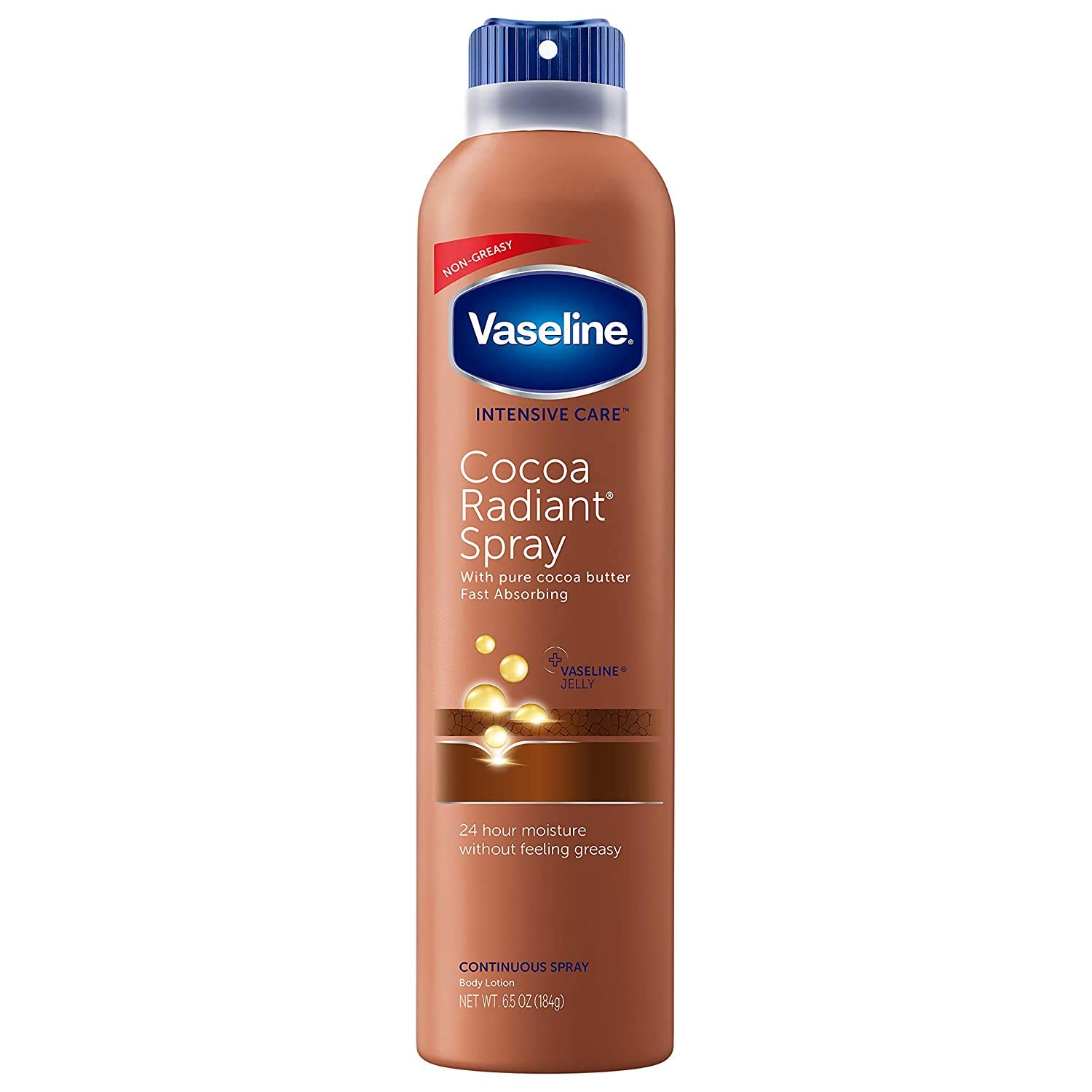 Vaseline Spray and Go Moisturizer in Cocoa Radiant, 6.5 Oz