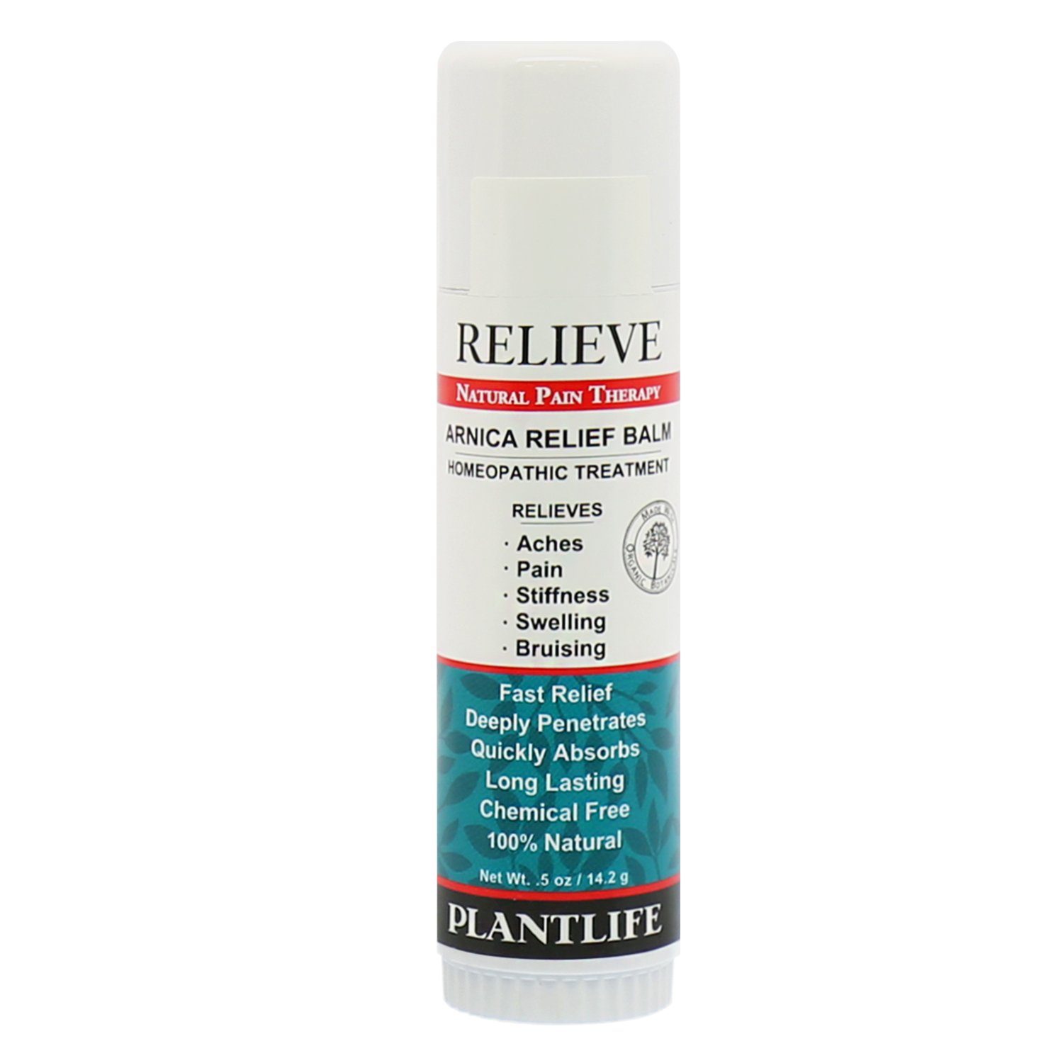 PlantlifeArnica Relieve Balm - Made with Arnica and 100% Pure Essential Oils - Relieve Products are a Homeopathic Solution for Everyday Use - Works Quickly and Effectively - Made in California