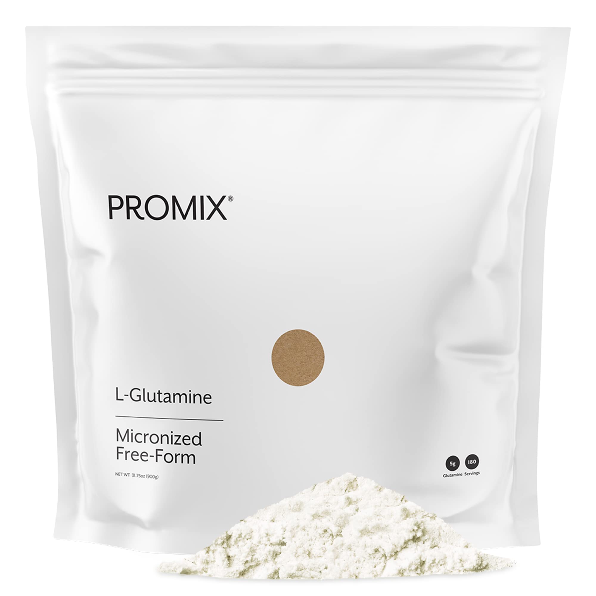 ProMix Nutrition L Glutamine Powder Supplement, Pure micronized Free Form l-glutamine - Muscle Recovery, Digestive Support, Gut Health - Unflavored, 2lb