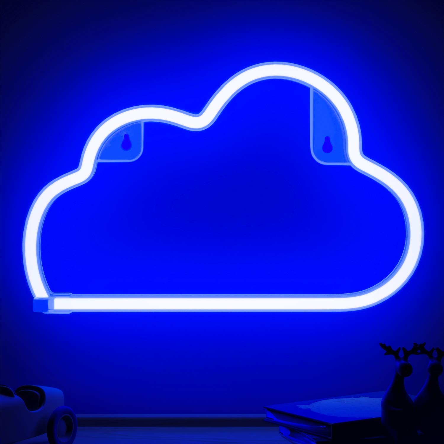 XIYUNTE Blue Cloud Signs LED Neon Wall Light, Battery or USB Operated