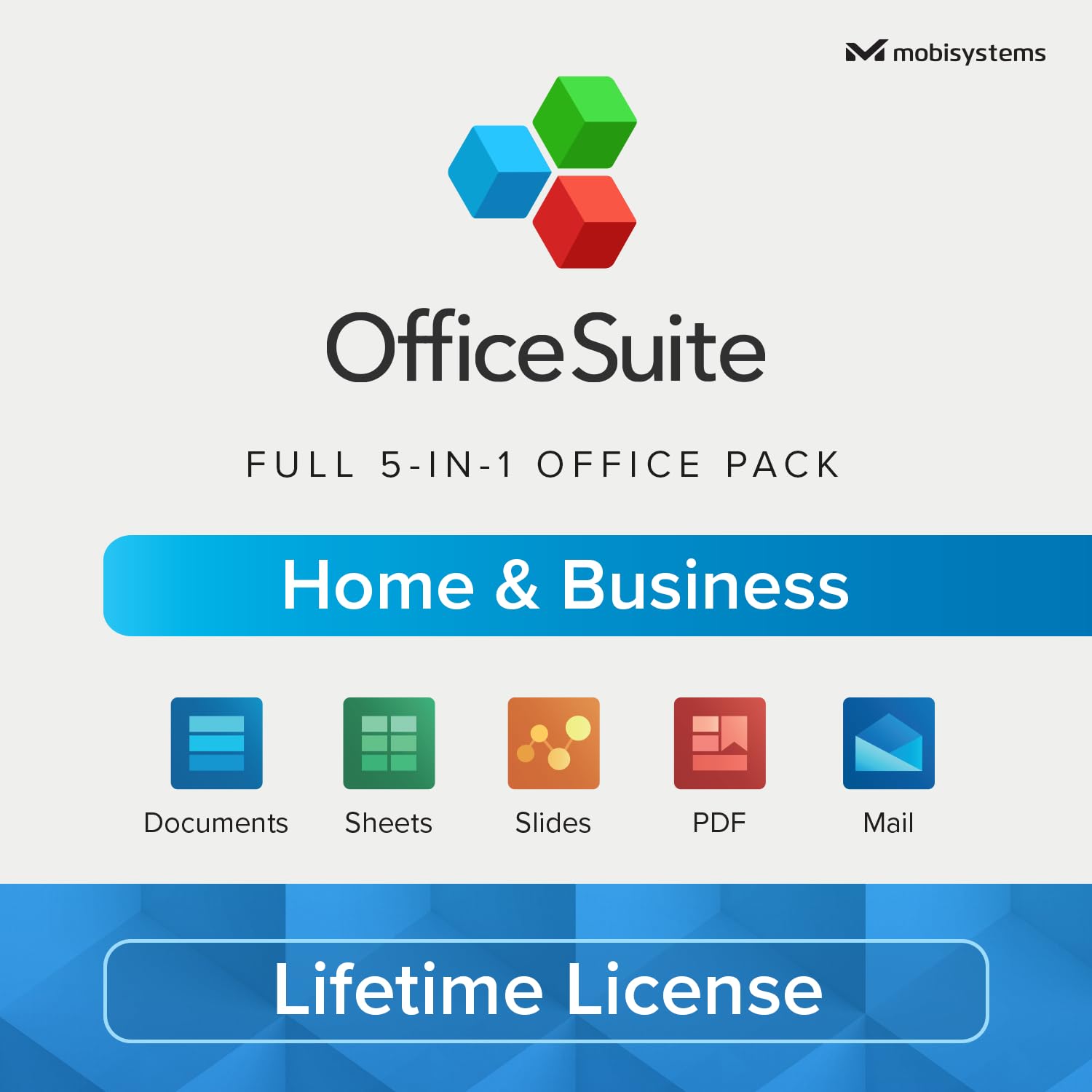 OfficeSuite Home & Business 2023 - Lifetime License - Documents, Sheets, Slides, PDF, Mail & Calendar for Windows