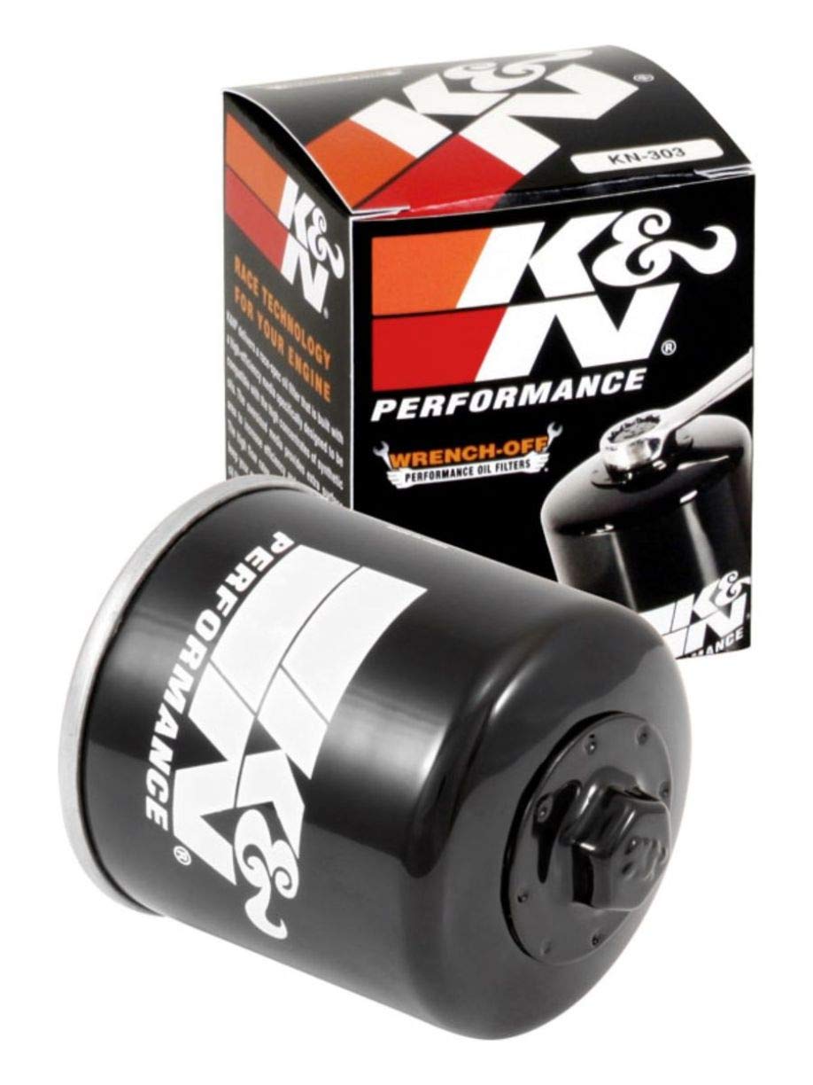 K&N Motorcycle Oil Filter: High Performance, Premium, Designed to be used with Synthetic or Conventional Oils: Fits Select Honda, Kawasaki, Polaris, Yamaha Vehicles, KN-303