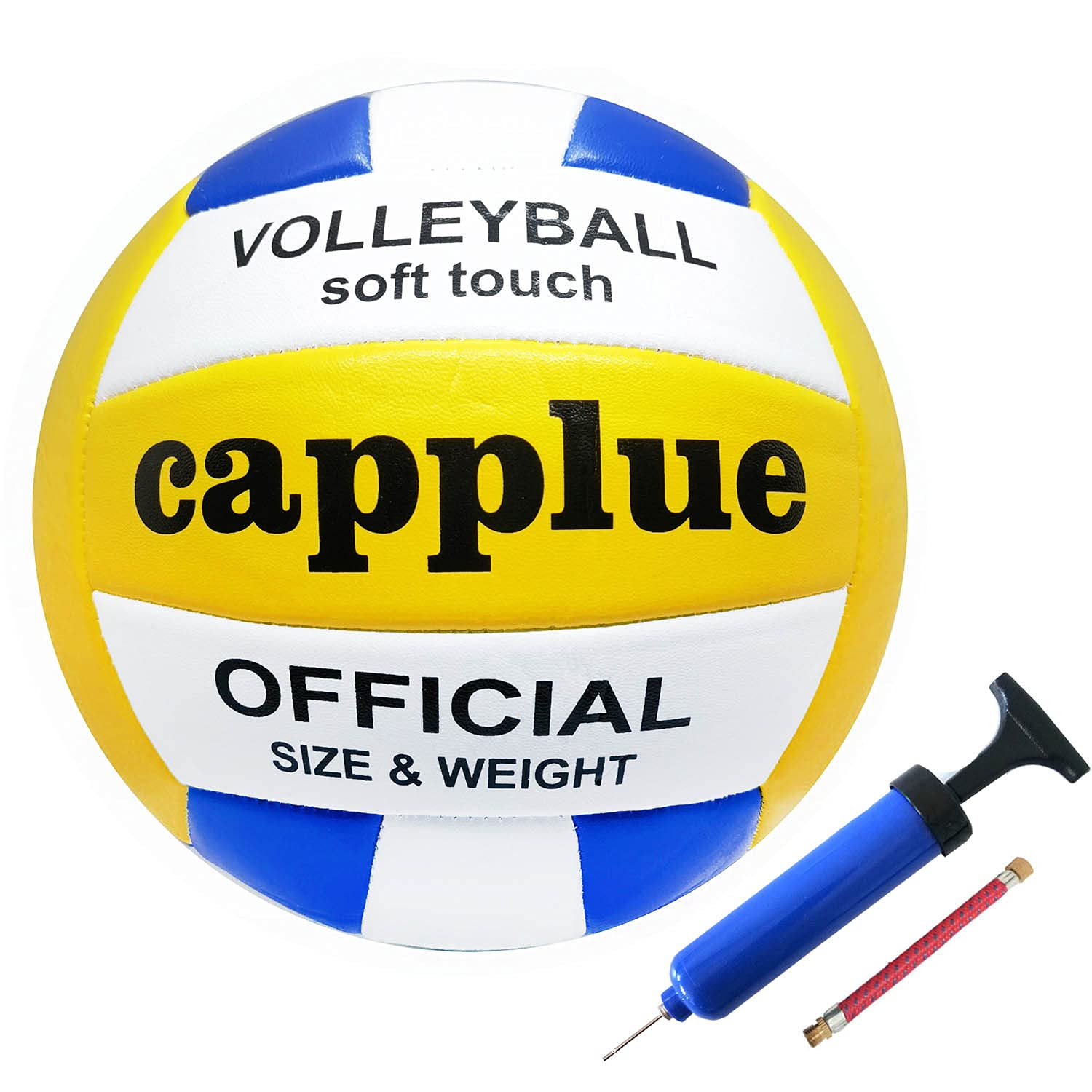 capplue Volleyball, Beach Volleyball, Soft Touch Volley Ball, Training, Beach, Outdoor, Indoor Game, and Funball, Size 5, Soft Ball Contact