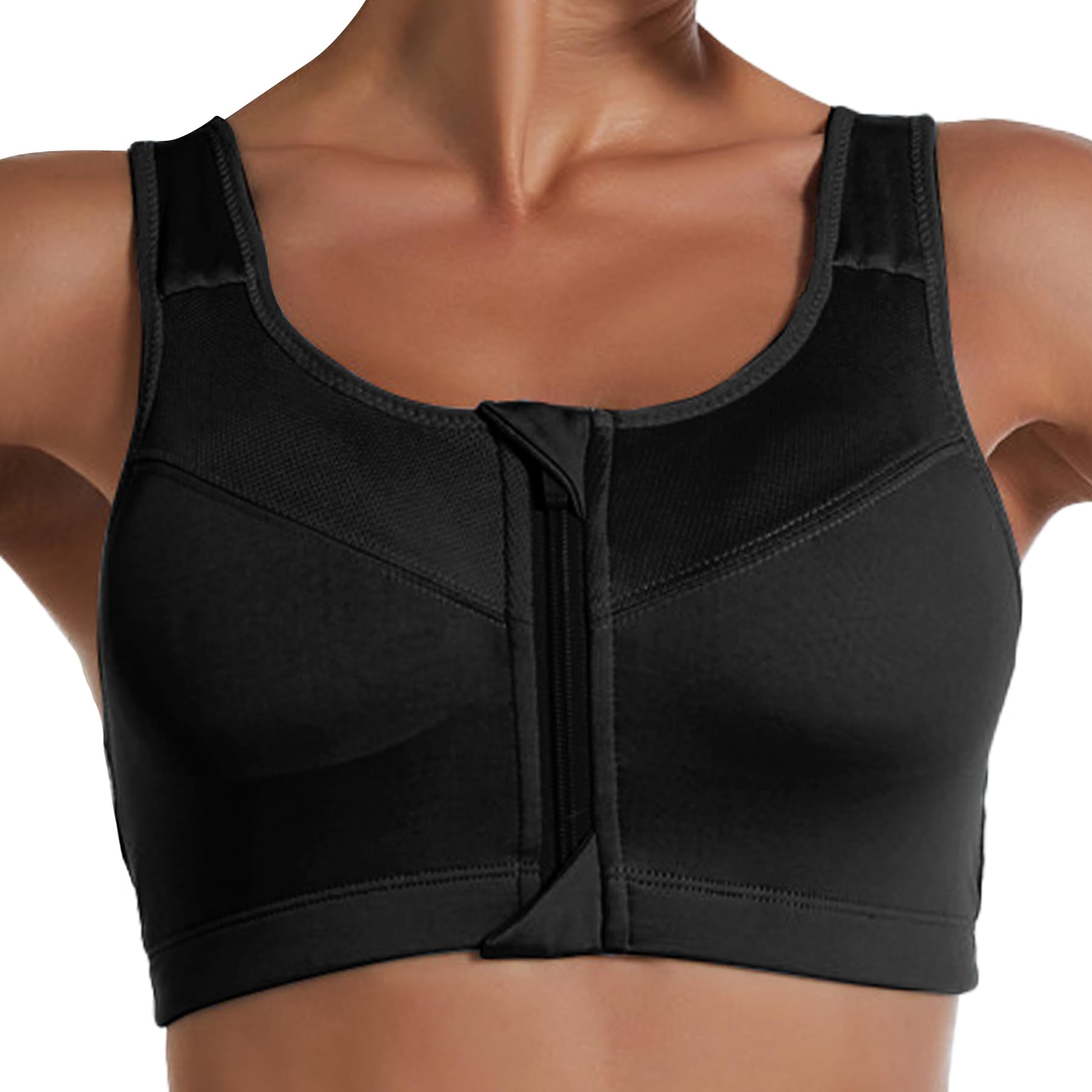 Dress CiciWomens Sports Yoga Bra Zip Front Sports Bra