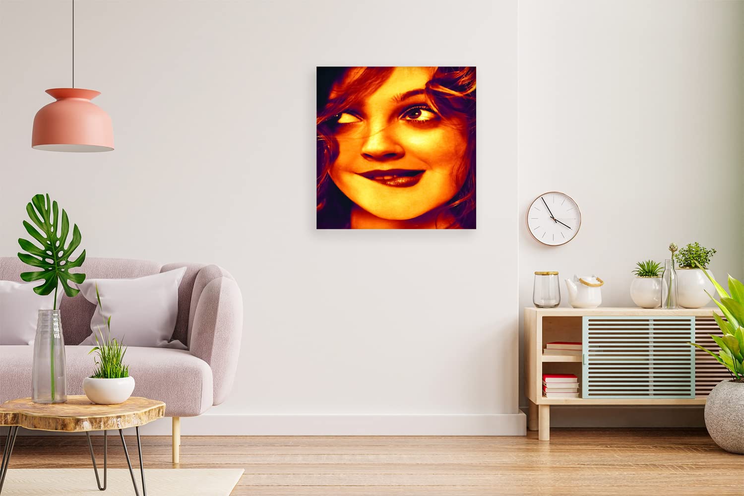 XtremeSkins Designs Print Wooden Framed Canvas Wall Art Decoration Poster (14x14 Inch) - Drew Barrymore