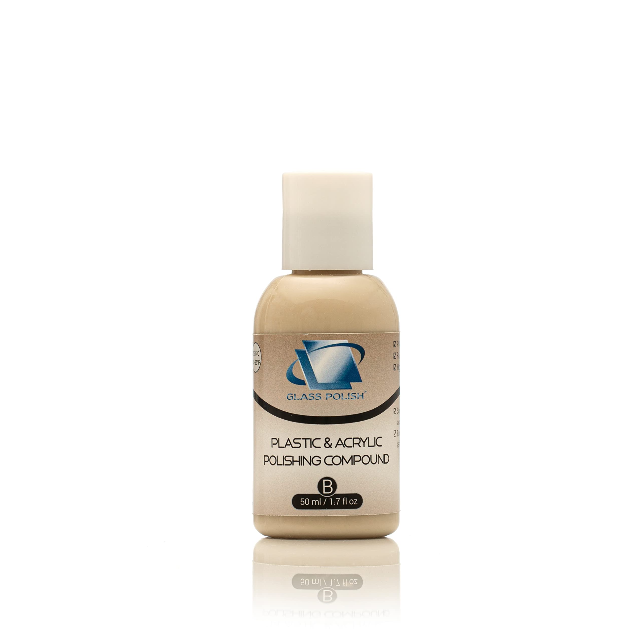 Glass Polish1.7oz (50ml) Plastic & Acrylic Polishing Compound for Professional High-Gloss Micro Finishes