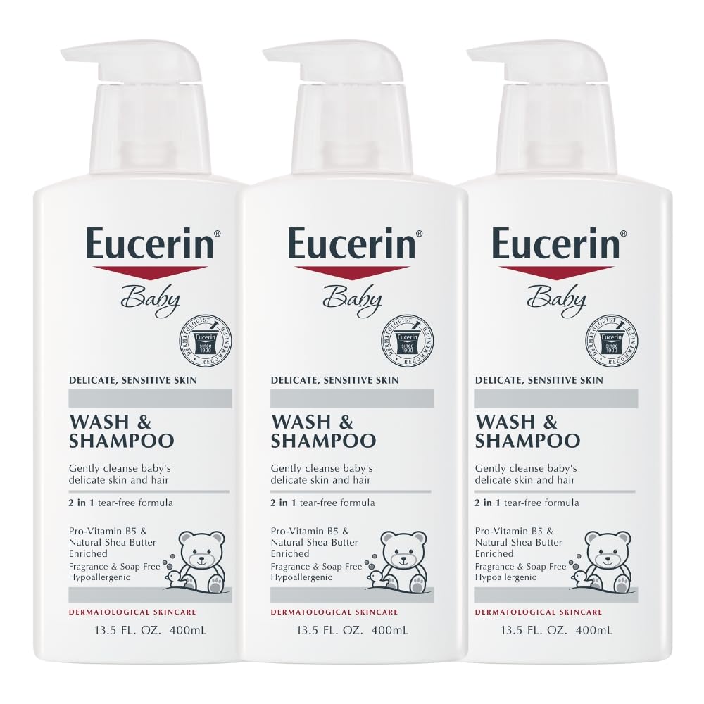 EucerinBaby, Wash and Shampoo, Fragrance Freee, 13.5 fl oz (400 ml)