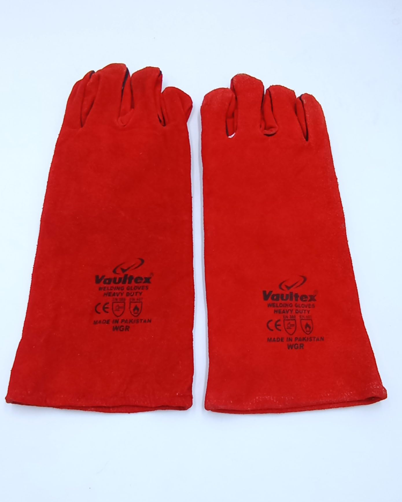 AL ARQAMLeather Welding Gloves - Heat and Fire Resistant Welders Glove (Red)