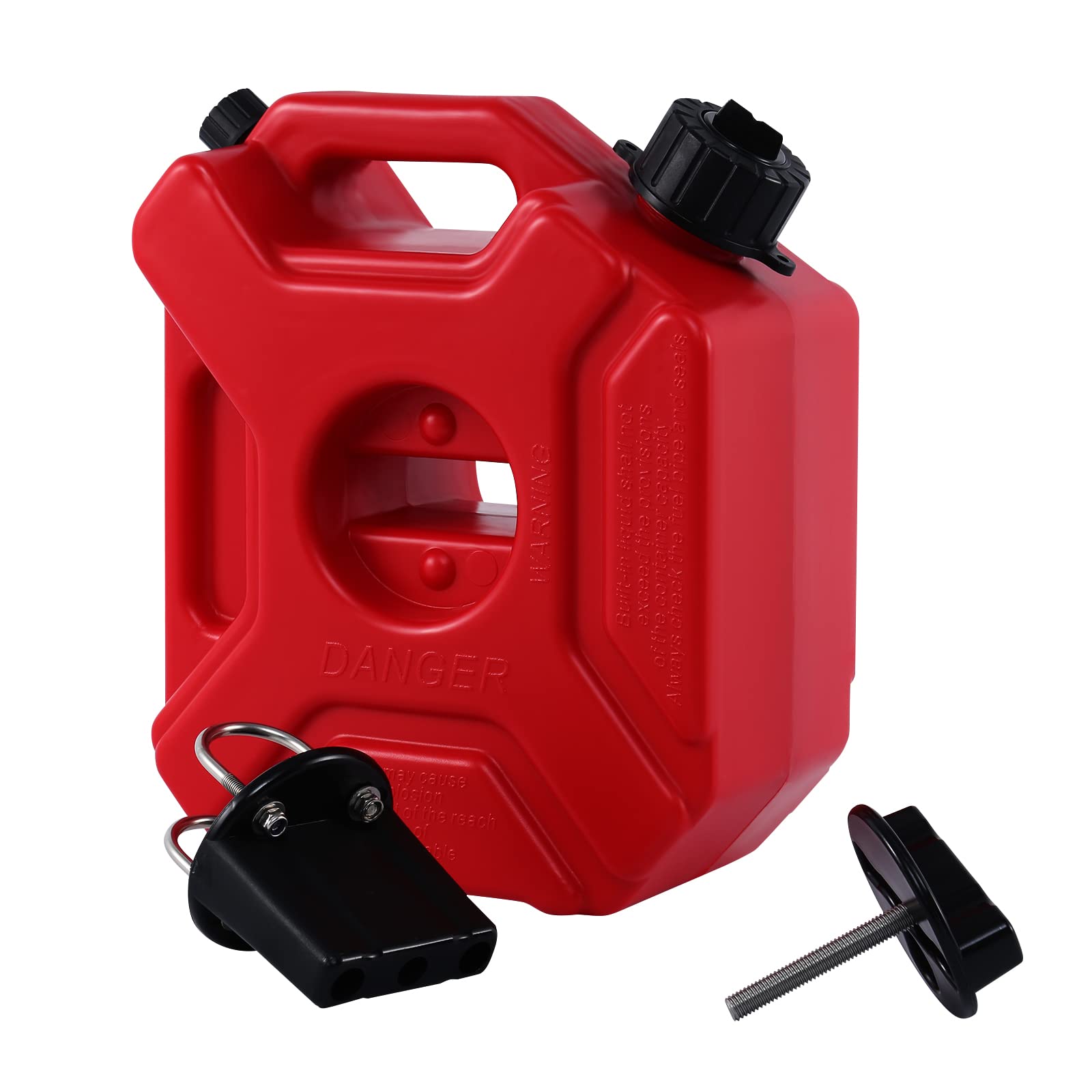 Samger 3L/0.79 Gallon Red Gasoline Pack Fuel Container for Motorcycle Off Road ATV UTV Jeep