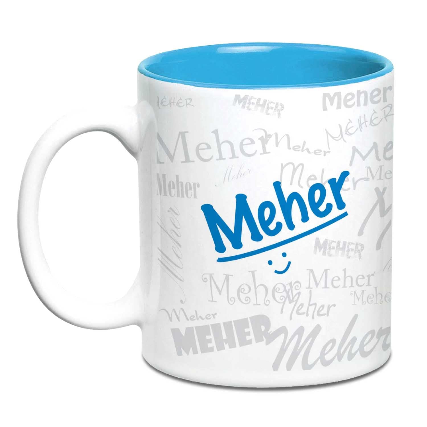 Hot MuggsMe Graffiti Mug - Meher Personalised Name Ceramic, 315ml, 1 Unit