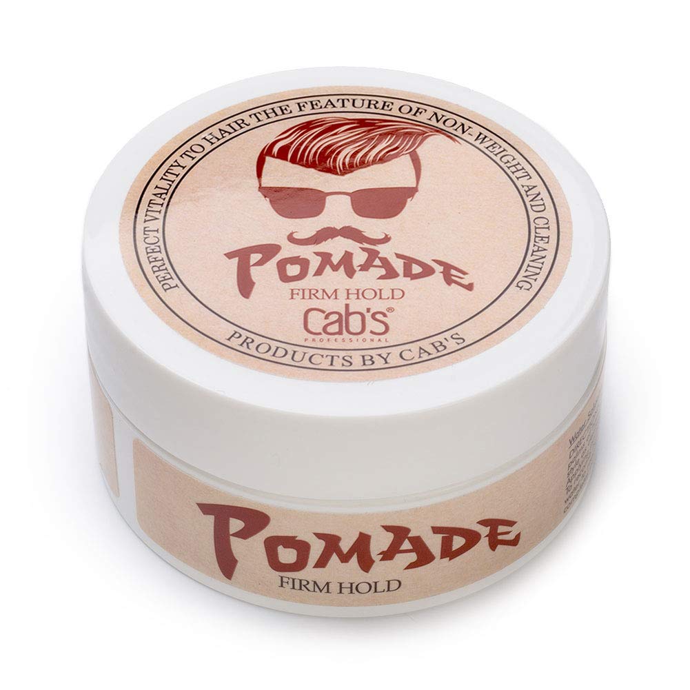 Cab's Firm Hold Hair Pomade for Men with Strong Firm Hold for High Shine, Retro Hairstyles, Pompadour & Slick Back Looks - [80ml / 80 g]