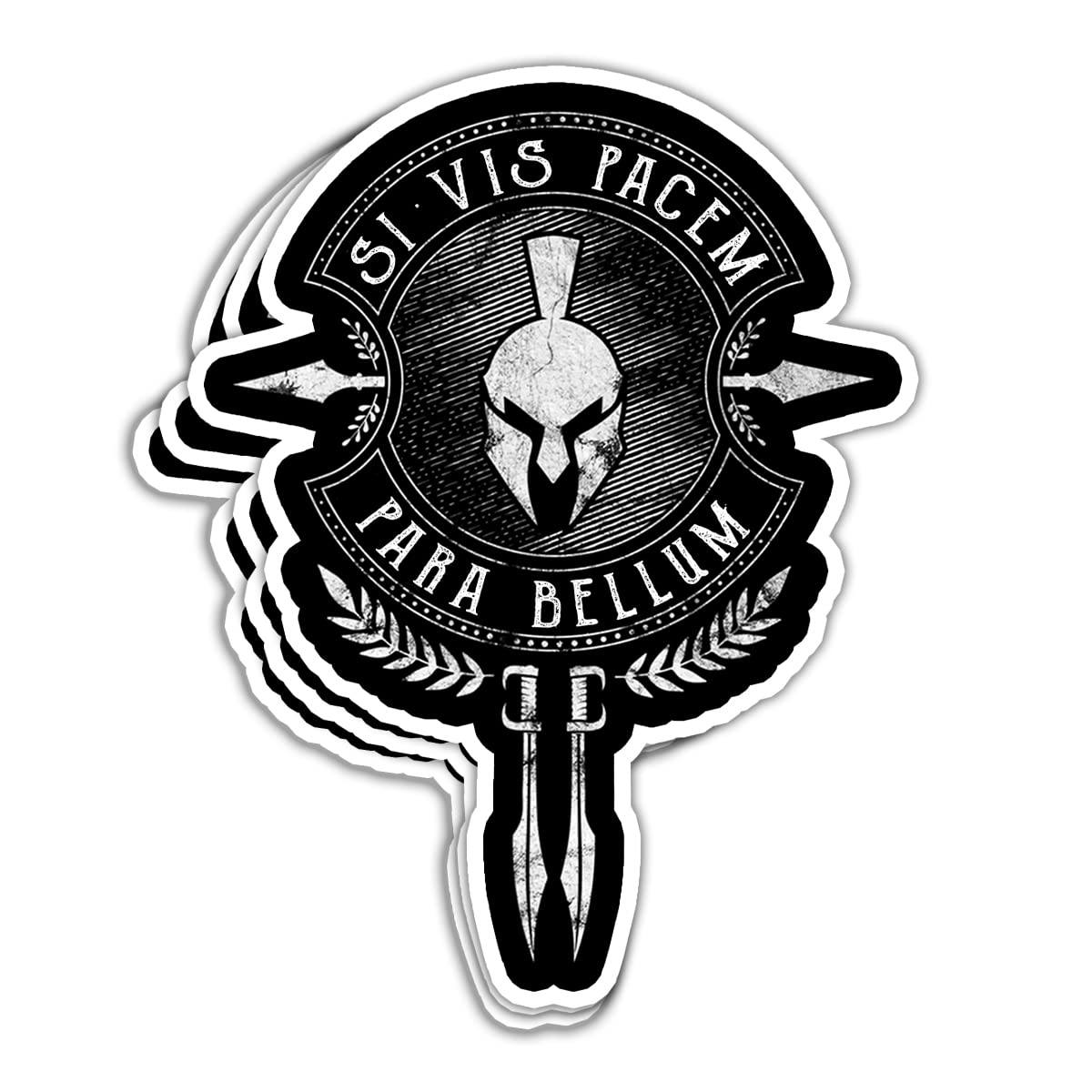 (3Pcs/Pack) Si Vis Pacem para Bellum Sticker If You Want Peace Prepare for War Sticker Latin Quotes Sticker Latino Latinas Gift Decoration Helmet Bumper- 3x4 Inch