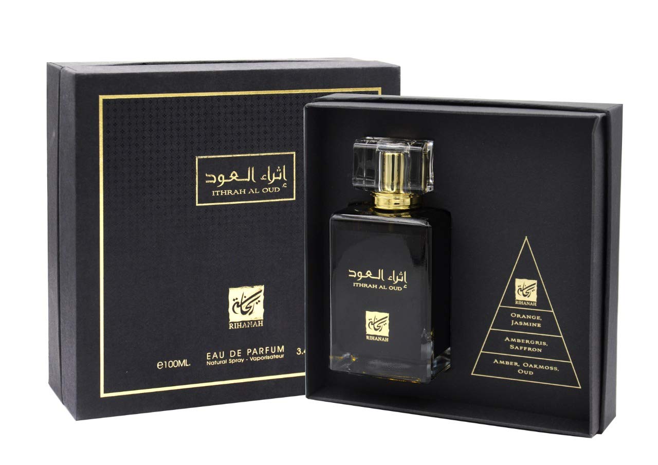 Rihanah Ithrah Al Oud, Natural Spray, Eau-De-Perfume 100ml (3.4 FL. Oz), Unisex Perfume, Imported Fragrance Made in Dubai UAE