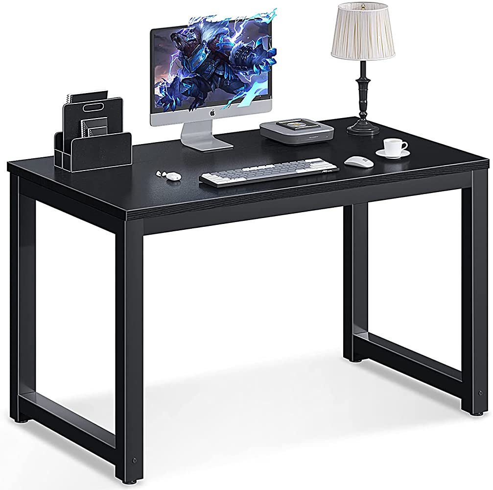 Computer Desk, Modern Sturdy Office Desk Large Writing Study Table for Home Office Computer Desk with Extra Strong Legs, Computer Writing Desk,100x50x74, Black