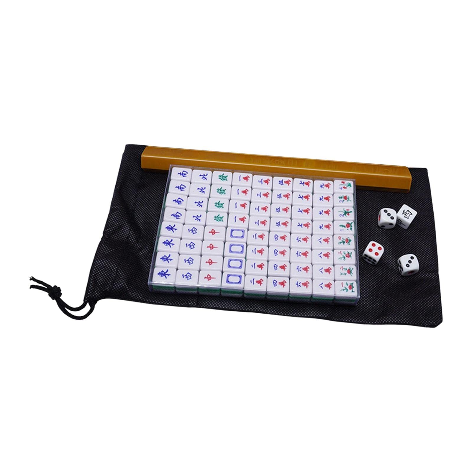 UJEAVETTE Mini Chinese Mahjong Game Set with Carrying Case for Chinese Game Play