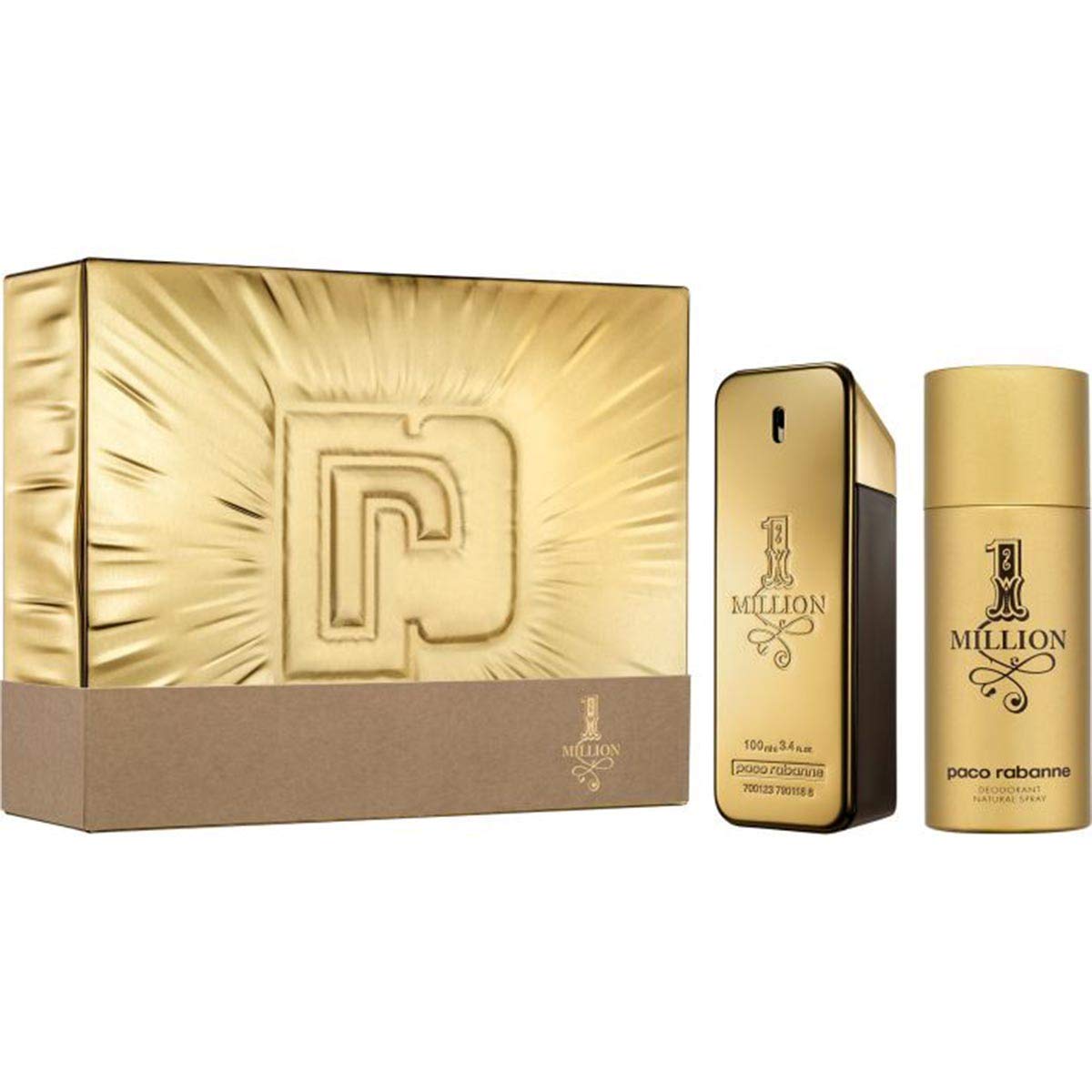 Paco Rabanne1 Million Eau De Toilette 100Ml & Deodorant Spray 150Ml Men'S Gift Set