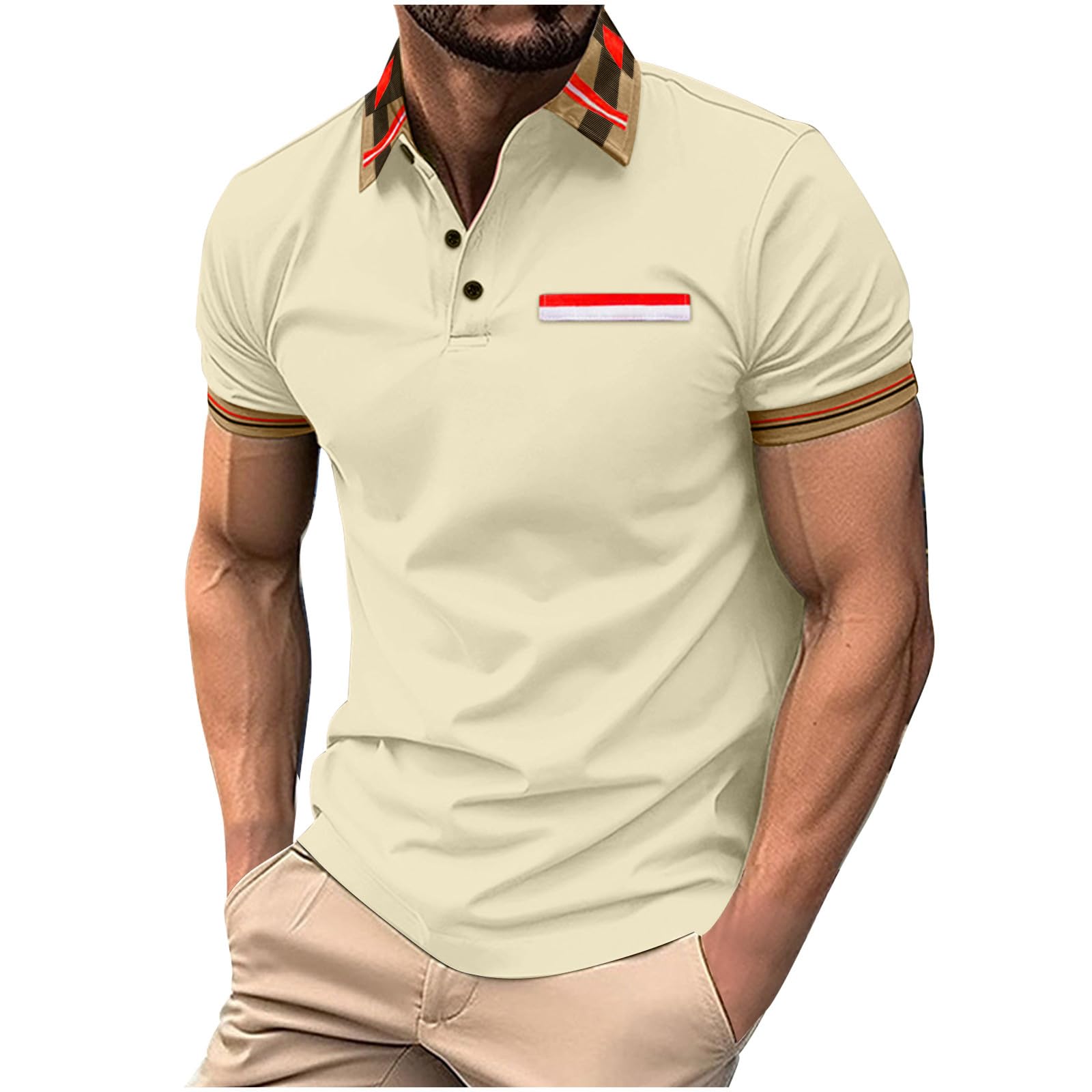 FITORONMens Short Sleeve Henley Shirt Slim Fit Casual Polo Shirts for Men Athletic Workout Golf Shirts for Men