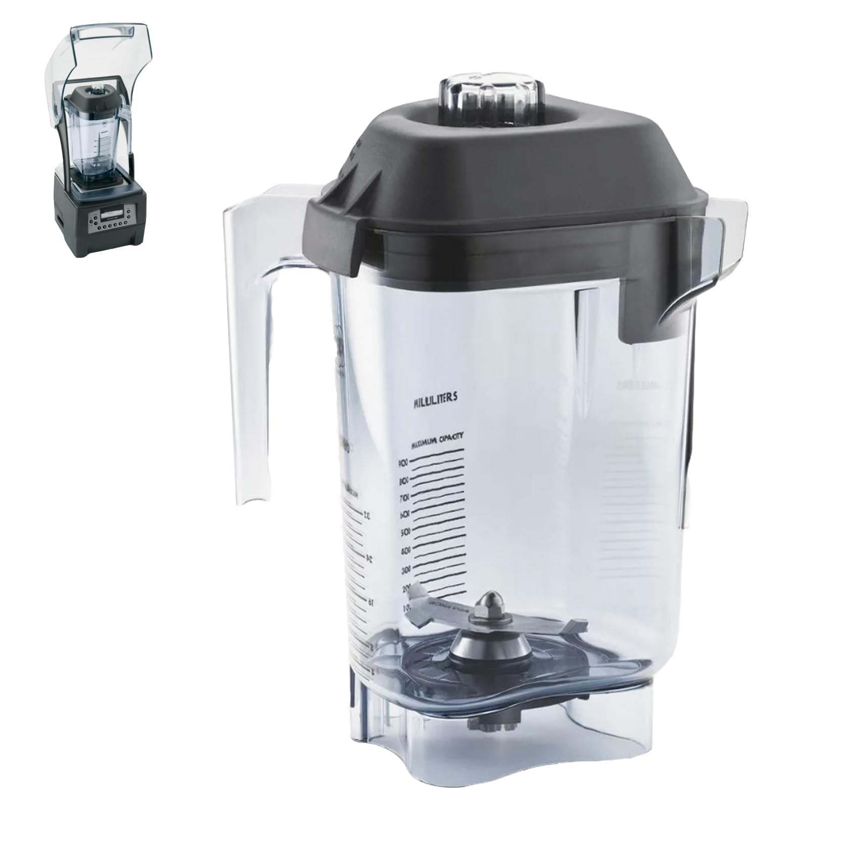 For Vitamix Blender Pitcher 48oz, Replace for Vitamix Advance Quiet One VM0145 VM0100A 1601615978 36019 Drink Machine Advance Bar Boss Touch & Commercial Series Container Jar Cup, 10 Years Warranty