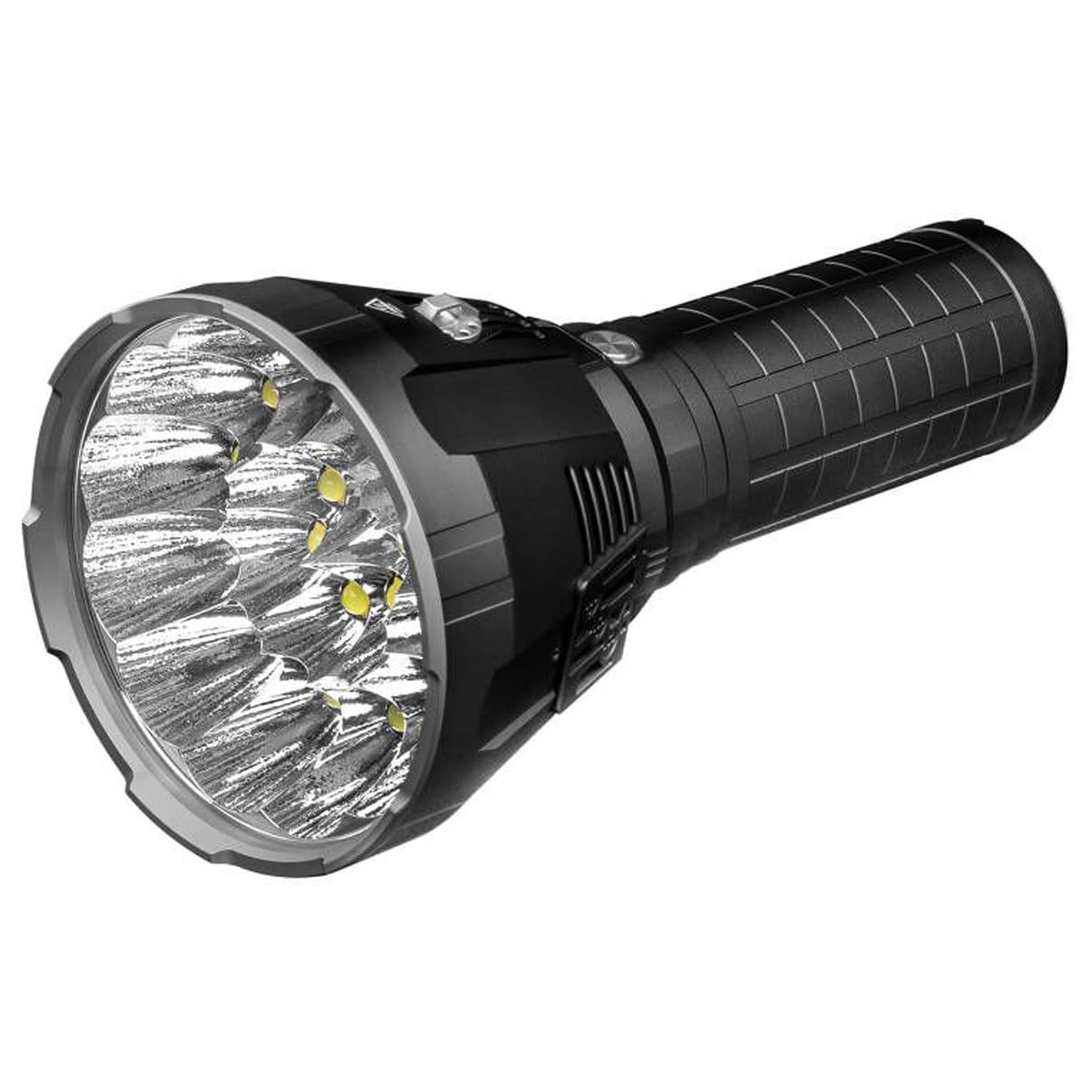 IMALENTMS18 Brightest Flashlight 100,000 Lumens, 18pcs XHP70 2nd LEDs,Long Throw Up to 1350 Meters, with OLED Display and Built-in Cooling Tools (MS18W Warm White Light)