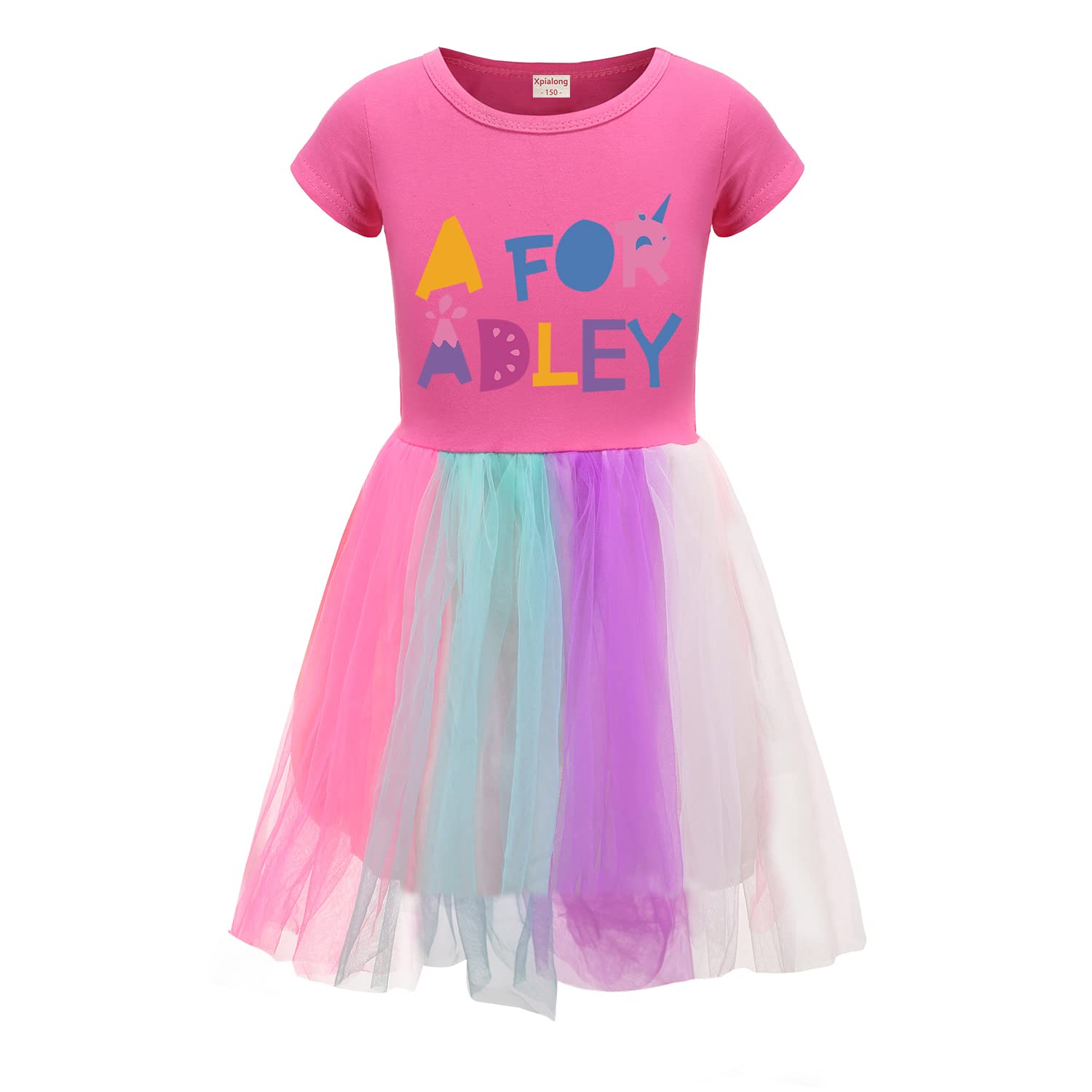 Xpialong A for Adley Girls' Summer Dresses Casual One-Piece Fluffy Skirts