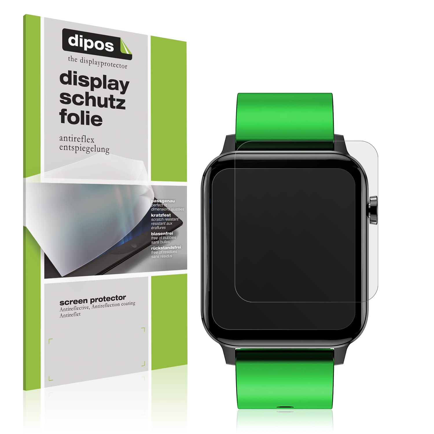 diposI Screen Protector matte compatible with Judneer 1,4 inch Smartwatch Protection Films