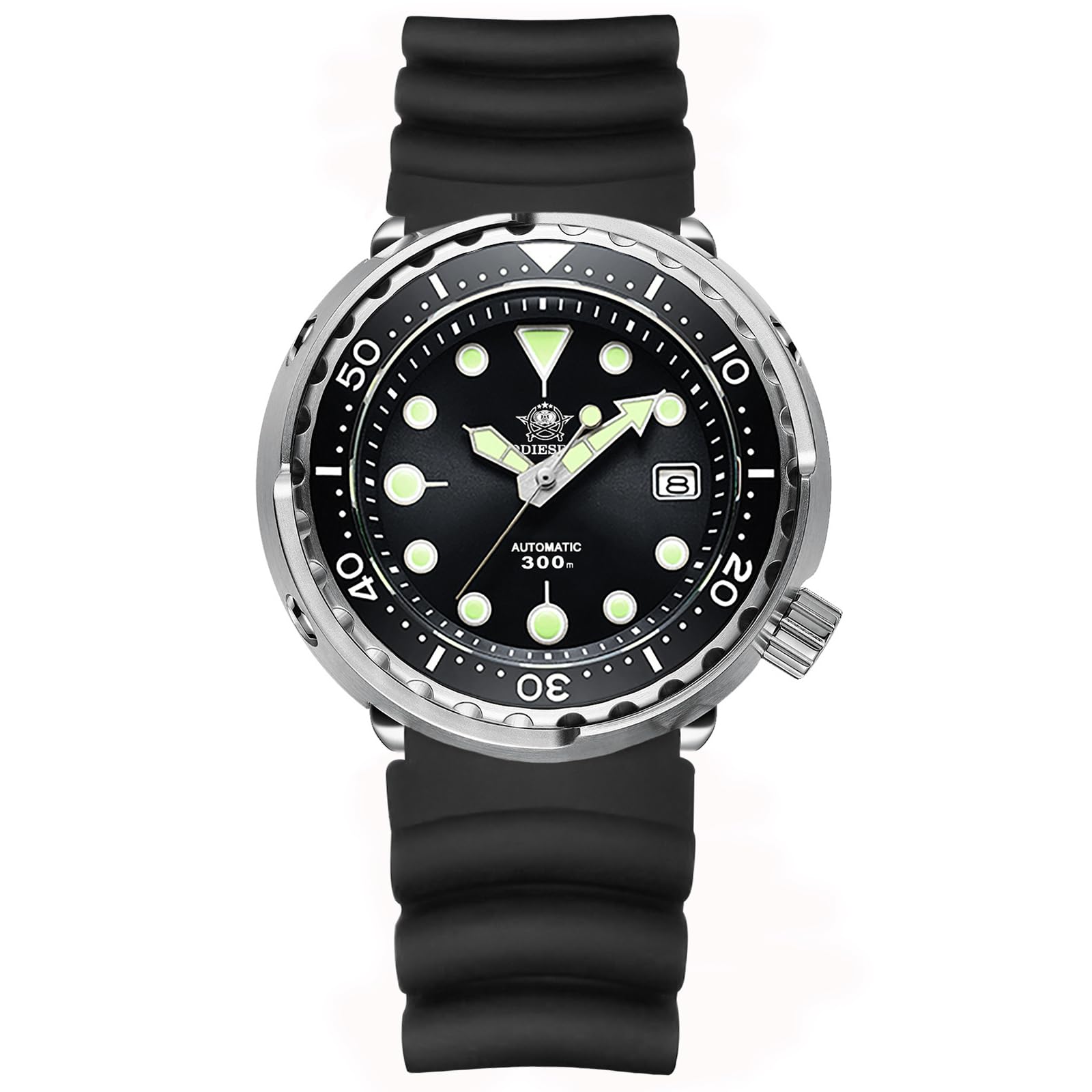 ADDIESDIVE Diver Watches for Men 47.5 MM Automatic Wristwatch Nh35 Waterproof 300 M Luminescent Chromalight Dial My-H5