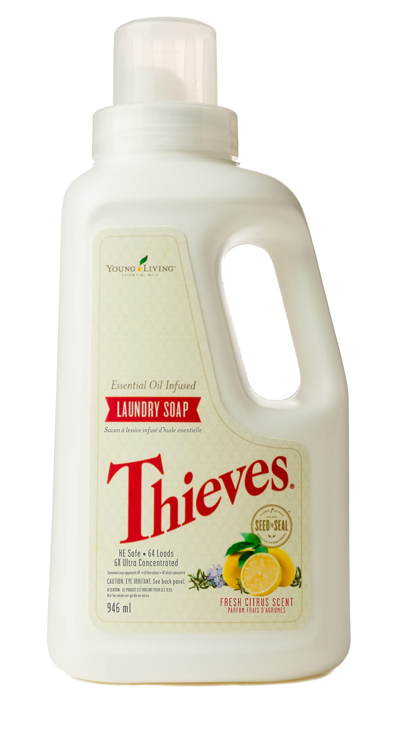 Young LivingThieves Ultra Concentrated Laundry Soap Cleaner | 32 fl oz | Potent and Plant Based | Cleaning Supplies | Laundry Detergent | Thieves Cleaning Products