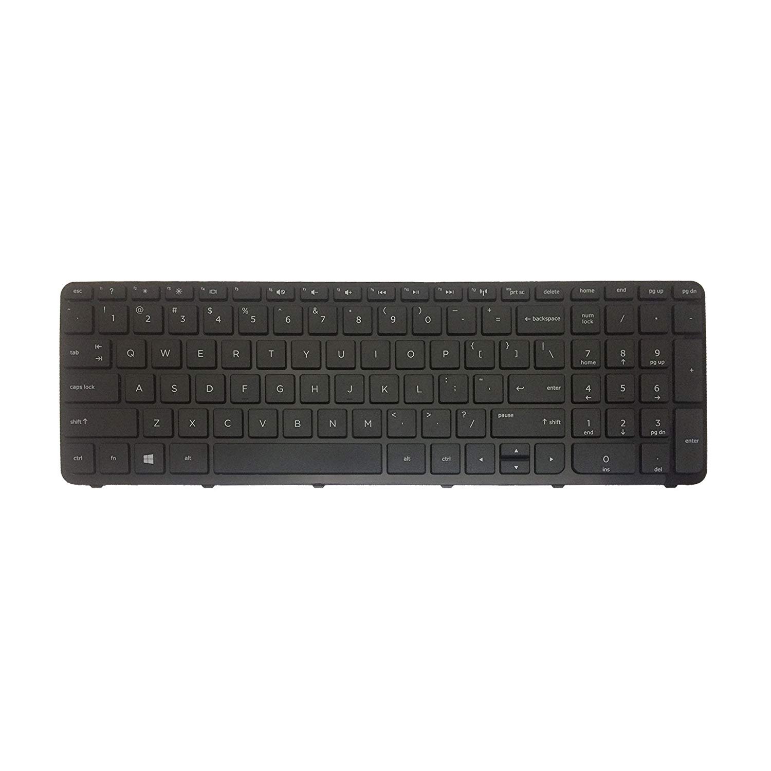 Swiztek HP Pavilion 15 15-E 15-G 15-N 15-R 15-S Series(Numeric) Laptop Keyboard with Frame