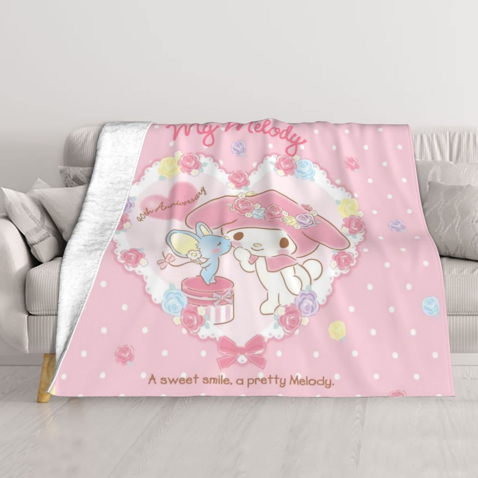 My Mel-ODY Blanket Cozy Fluffy Prevent Pilling Warm for Bed Living Room Couch Chair Office 40x50