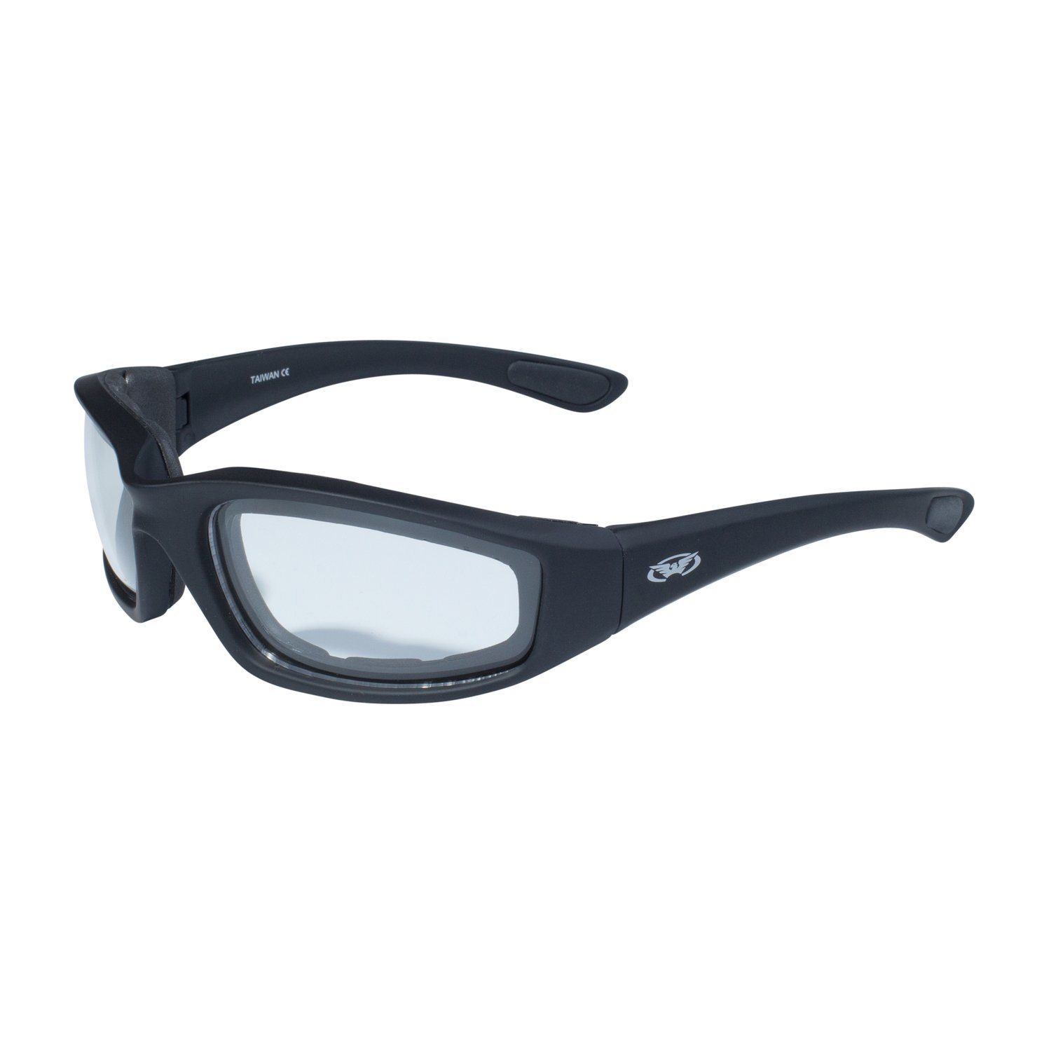 Global Vision Kickback Black Frame with EVA Padding Clear Lens