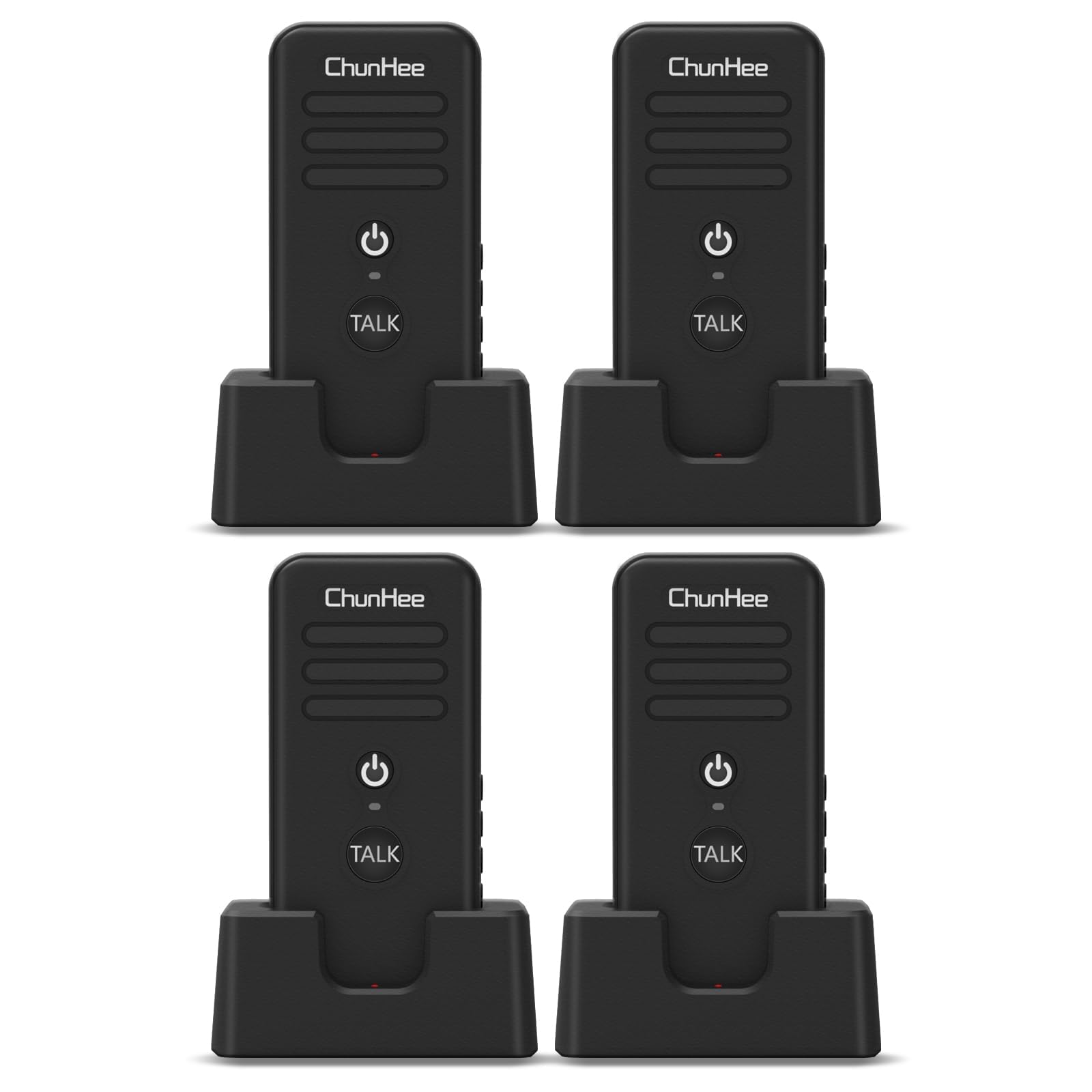 ChunHee Intercoms Wireless for Home 16 Channels Long Standby Caregiver Wireless Intercom System for Elderly 1640ft Portable Intercom Two Way Room to Room Communication Intercom for Home Use, 4 Pack