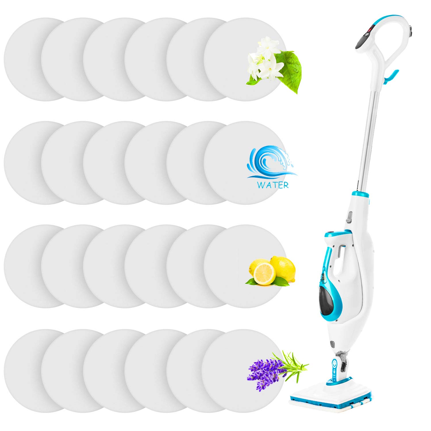 Maitys 32 Pieces Replacement Steam Mop Scent Disc Practical Fresh Fragrance Scented Pads Fragrance Discs Compatible with Bissell Powerfresh and Symphony Series Fits Model 1940 1806 and 1132