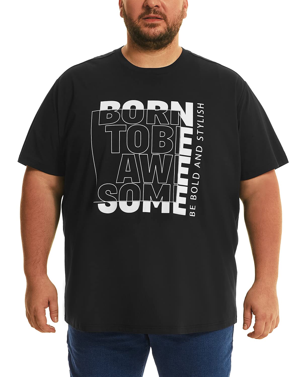 HOdoBig and Tall Mens Graphic T-Shirt 3XL-6XL